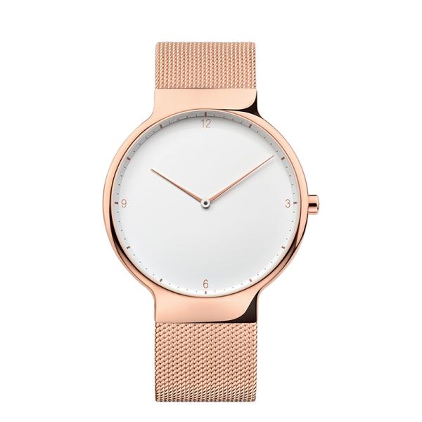 Custom minimal face rose gold case boreal Europe stylish watches with logo