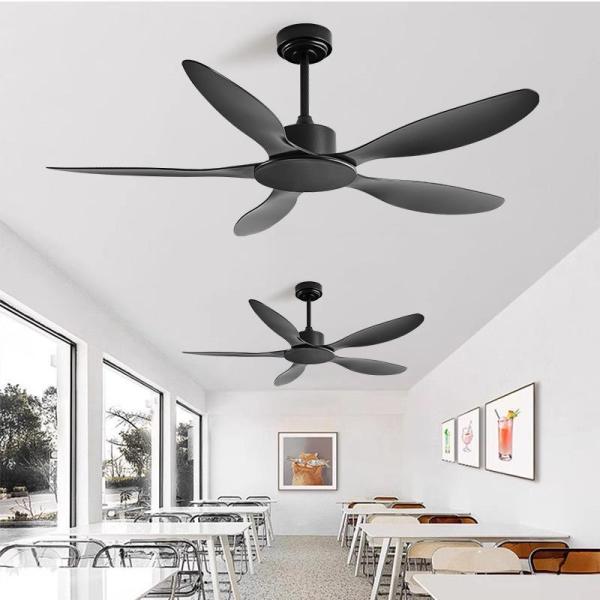 Ventilateur de plafond intérieur moderne Conversion de fréquence 56 pouces télécommande de lumière Ventilateur de plafond libre