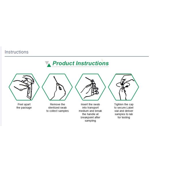 Пробирка собрания образца 13*100mm ABS носоглоточная собираннсяая