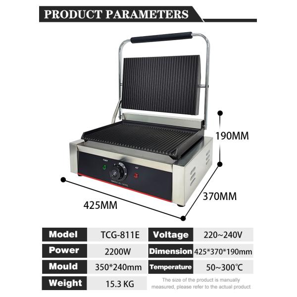 220В коммерческий электрический контактный слитый железный сэндвич Панини пресс-мастер гриль гриль