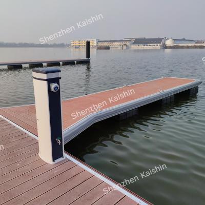 Corredor central da doca de flutuação da liga de alumínio e pontão de flutuação marinho para o barco