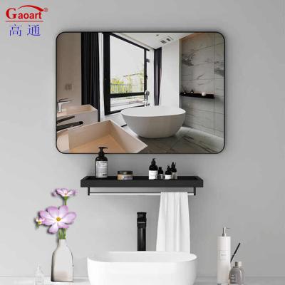 Tamanho personalizado Quadro preto espelho de parede suspenso de comprimento completo para casa e vestiário