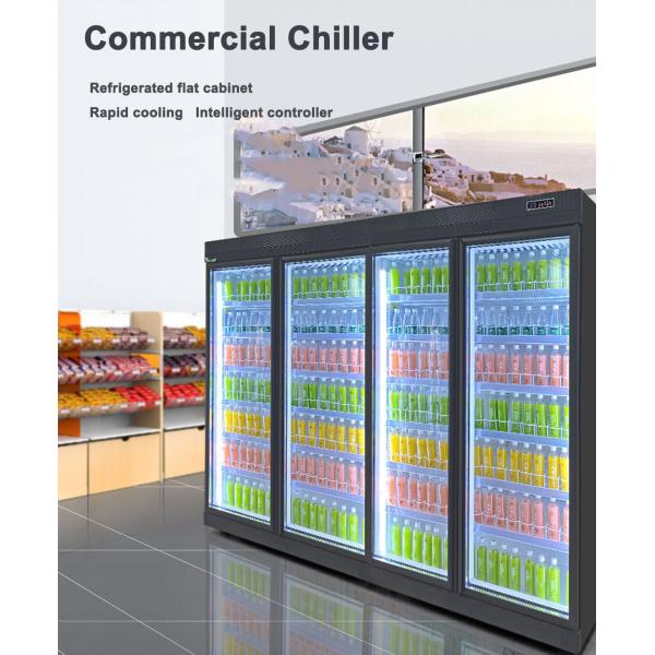 удаленная стеклянная белизна Шампань витрины холодильника напитка двери 2250L