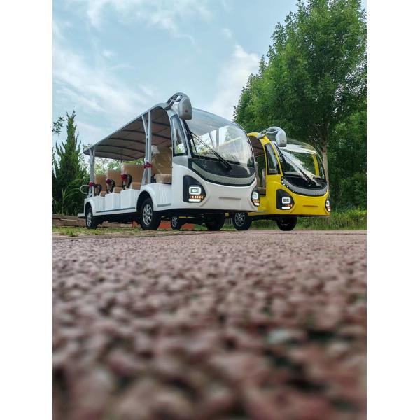 14 sièges Voiture de navette touristique 4 roues Navette électrique Ville Tour en bus hors route