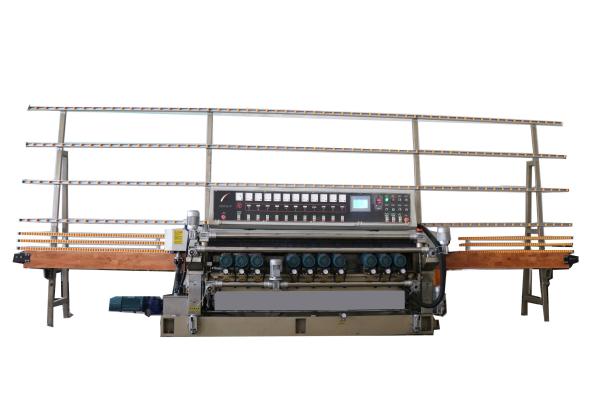 11 Motors Glass Straight Line Beveling Machine with PLC and Lift Glass Grinding Machine CE Mark