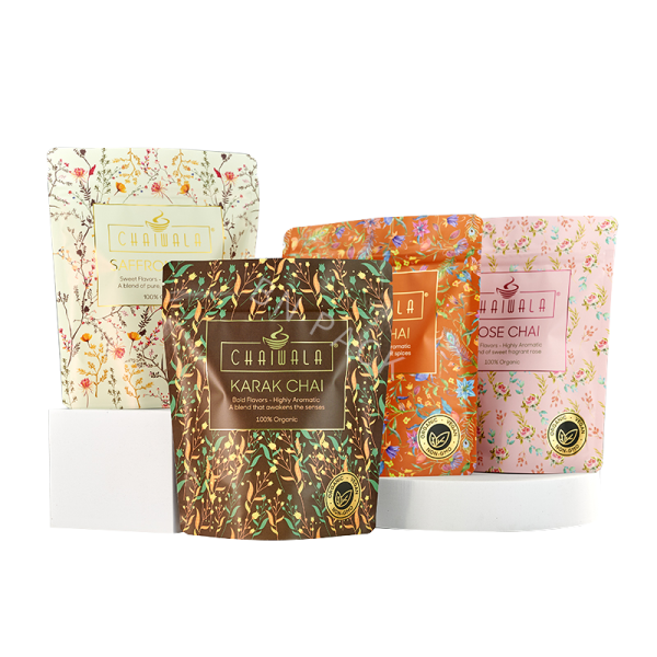 Custom Printed Matte Eco-Friendly PE Stand-Up Zipper Pouch Reusable Durable Tea Food Milk Salad Pet Food Jelly Sushi