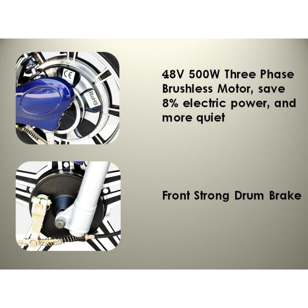 12 Inch Wheel Pedal Assisted Electric Scooter 35Km/H 48V 500W Motor