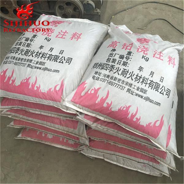 45-75% Al2O3 Content Raw Material Refractory Low Cement Castable Cement for Top-notch