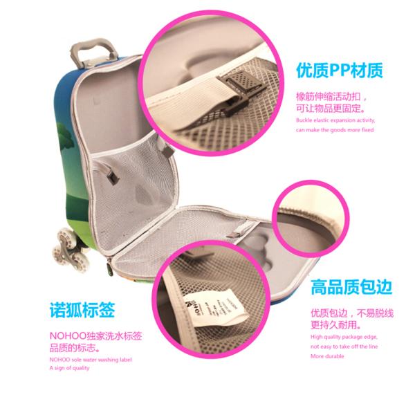 Kids Rolling Suitcase Hard Case , Personalized Childrens Luggage 1.26KG