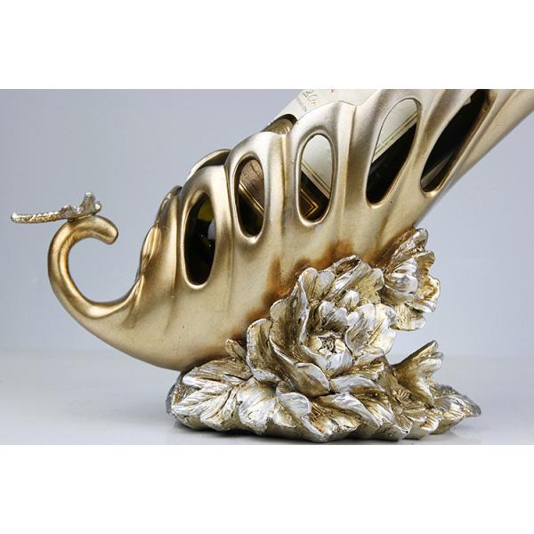 Plated Resin Decoration Crafts / Wine Bottle Holder As Friend / Business Gift