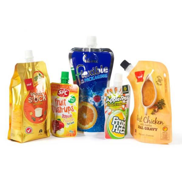 Reusable Clear Food Packaging Pouches With Cap Eco Friendly High Barrier Material