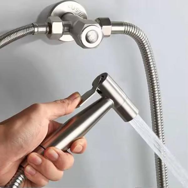 Stainless Steel Brushed Finish Spray Shower Set for Cleaning and Boosting Performance