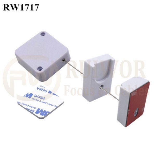 RW1717 Square Security Tether Plus Magnetic Clasps Cable Holder For Cell Phone Security Retail Display