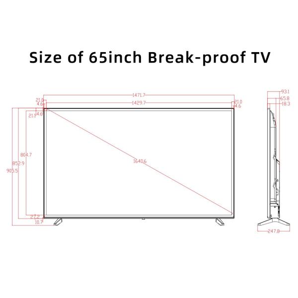 65 inch Ultra-HD Clarity Meets Military-Grade Protection 4K UHD Public Display TV – Vandal-Proof & Commercial-Grade