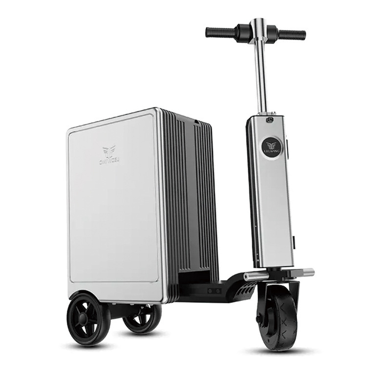 20-Inch Electric Skateboard Luggage Smart Rideable Carry-On Suitcase with 20-Inch Rotating Wheels Lightweight Aluminum Suitcase