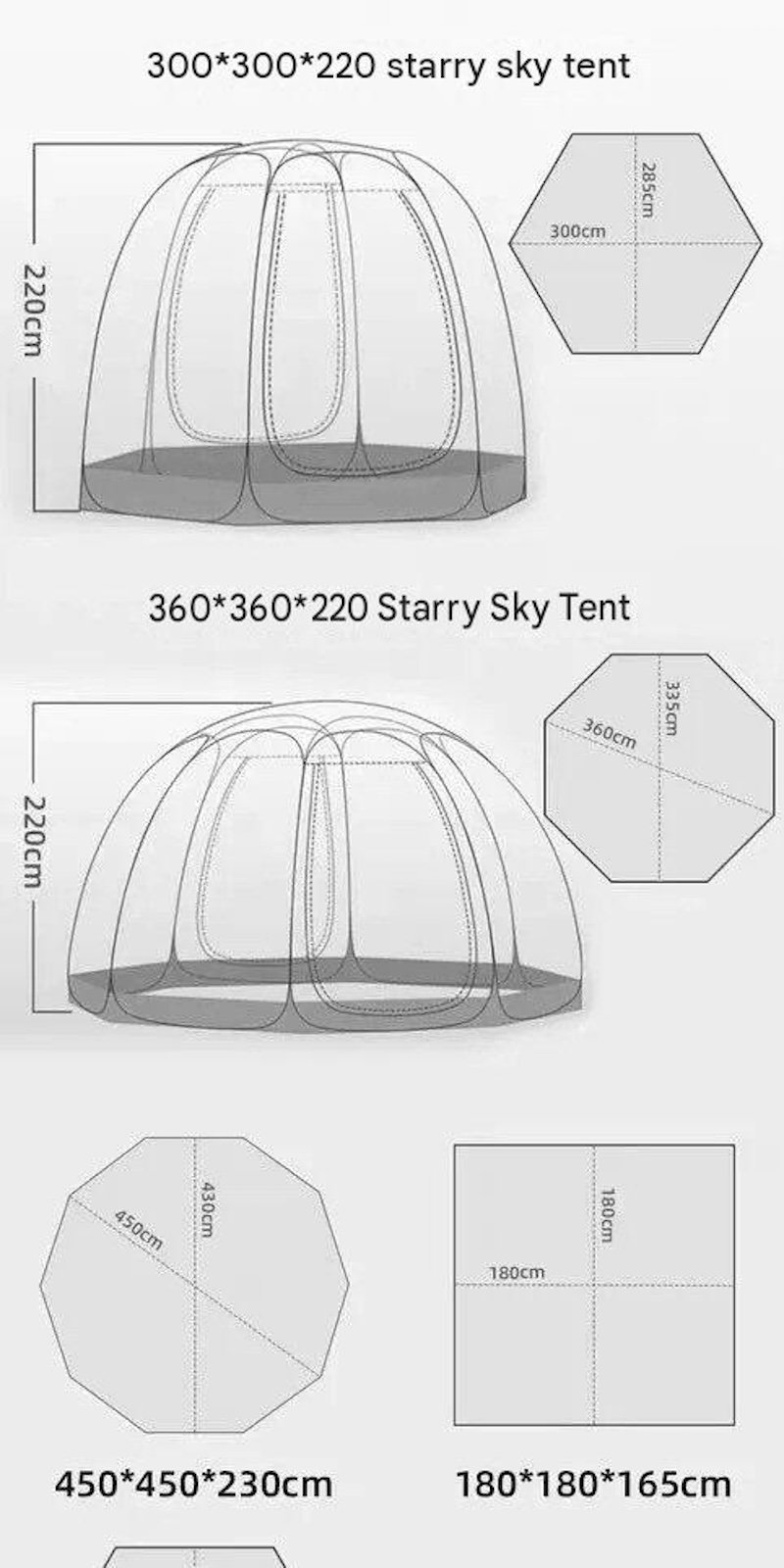 Large 300*300*205CM Spherical Bubble Viewing House Portable Quick-Setup Outdoor Winter Warm Transparent Tent For Outdoor Events Camping And Sporting Activities
