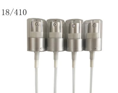 18/410 20/410 24/410 Cosmetic Lotion Pump Electrified Aluminum Material For Lotion Bottles