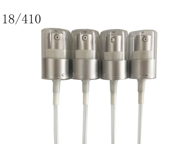 18/410 20/410 24/410 Cosmetic Lotion Pump Electrified Aluminum Material For Lotion Bottles