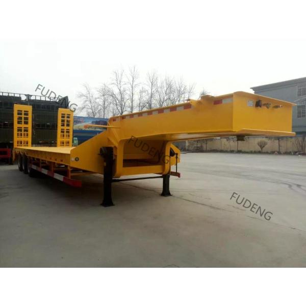 Transport Excavator 3 Axle 40 Ft 60t Semi Low Bed Trailer