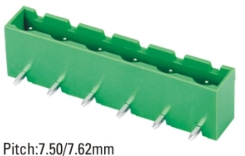 Plug-Terminal Block socket closed angle pin Pitch:7.62mm / 0.3 in