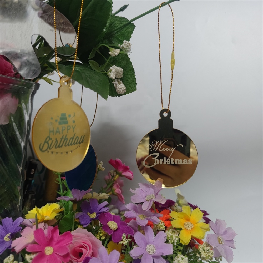 Easy Install DIY Christmas Decor Mirror with Acrylic Material High Definition Eco-Friendly Design for Tree Ornaments and Wreaths