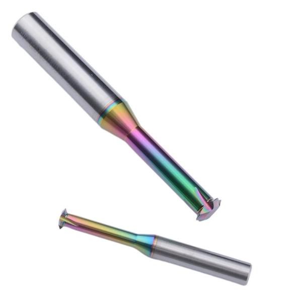 DLC Coating Threading End Mill Single Tooth 60 Degree For Aluminum