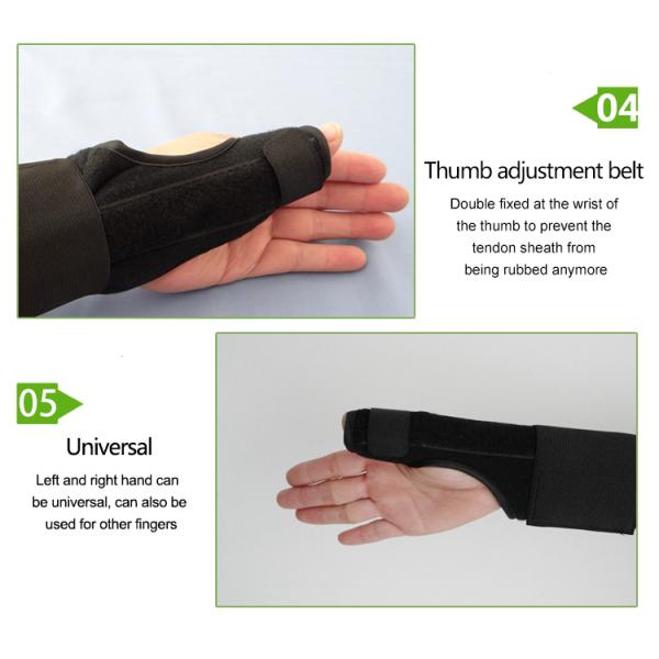 New type good selling black composite cloths wrist thumb protect brace