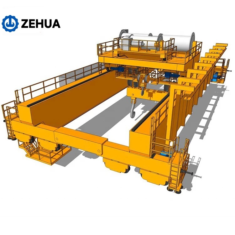 Zehua Crane Overhead Crane Trolley 20 Ton Double Girder Overhead Crane With European Standard