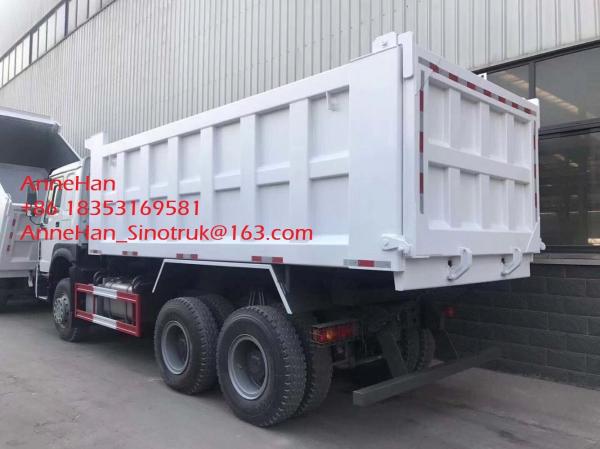 White Color Sinotruk Howo7 Heavy Duty Dump Truck , 10 Wheeler 20 Tons 6x4 Tipper Truck
