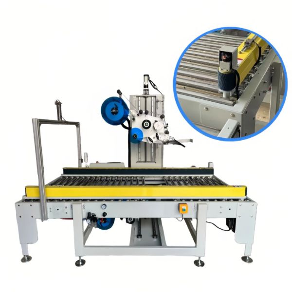 Top And Bottom Flat Labeling Machine 500W Carton Labeling Machine Customized