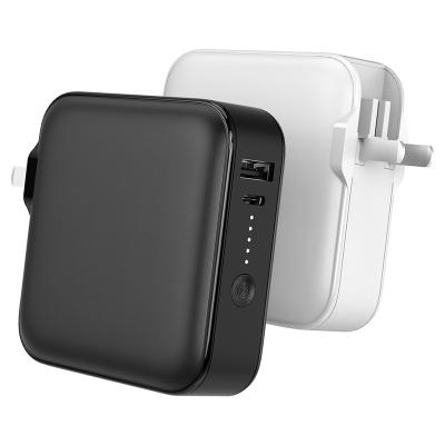 Banco de alimentação de enchufe de parede com PD22.5W de tensão de saída Indicador de LED de proteção contra curto-circuito