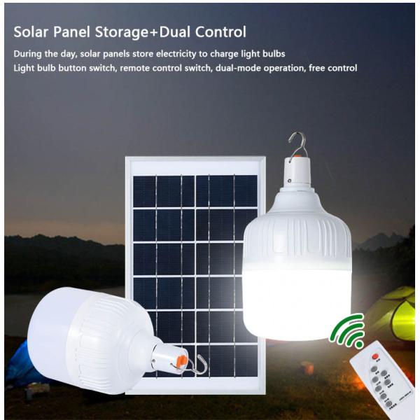 150lm/w ABS Material Waterproof USB Rechargeable LED Solar Emergency Bulb for Night Market Stall