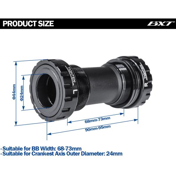 MTB Road Bearing Bicycle Bottom Bracket BB 7075 Aluminum Alloy