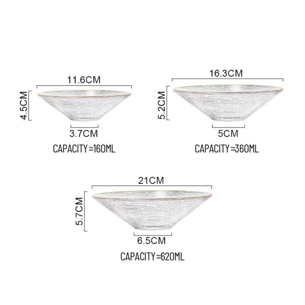 Platos de vidrio texturizado con borde dorado | Venta al por mayor a granel | Servicio OEM | Suministro para bodas/hoteles | Cumplimiento rápido