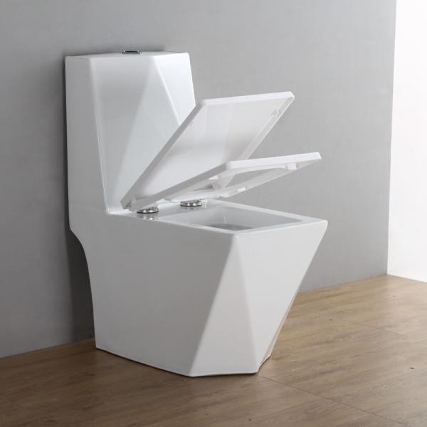 Céramique Square Peeping WC One Piece Toilette P Trap ODM moulage