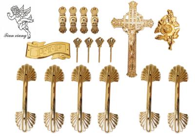 O caixão plástico fúnebre do ouro pálido segura o estilo africano H9003 personalizado