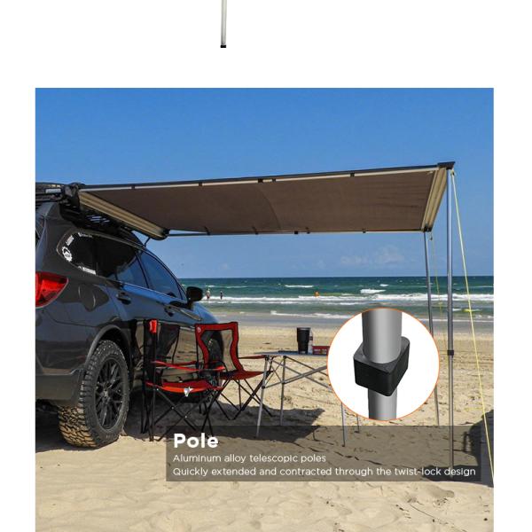 3000mm Waterproof Car Awning Canopy with LED Light 11kg