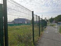 En plastique incurvé de 3D V Mesh High Security Fencing Green enduit