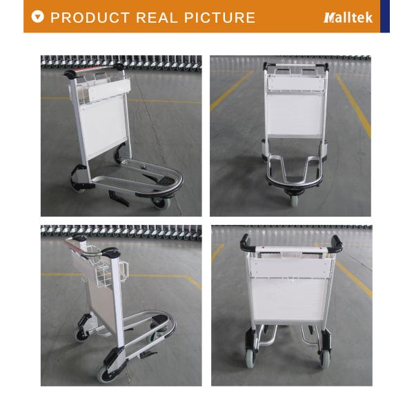 Aluminum Alloy Airport Trolley For Airport With Three Wheels