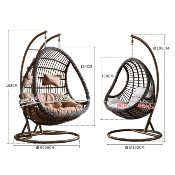 Indoor Outdoor Patio Hanging Swing Chair With Stand Home House Hotel