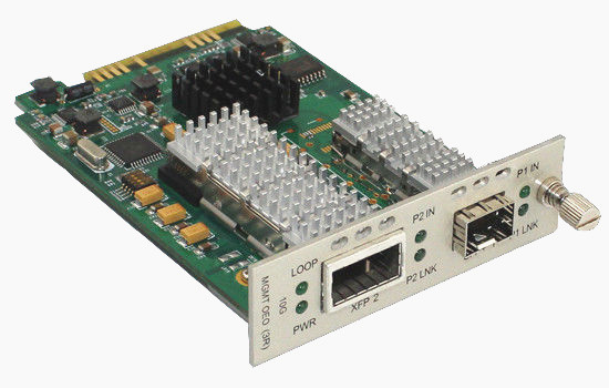 SFP+ to XFP Manageable 3R Fiber Converter Card 8.5G To 11.7G Multi-rate CWDM