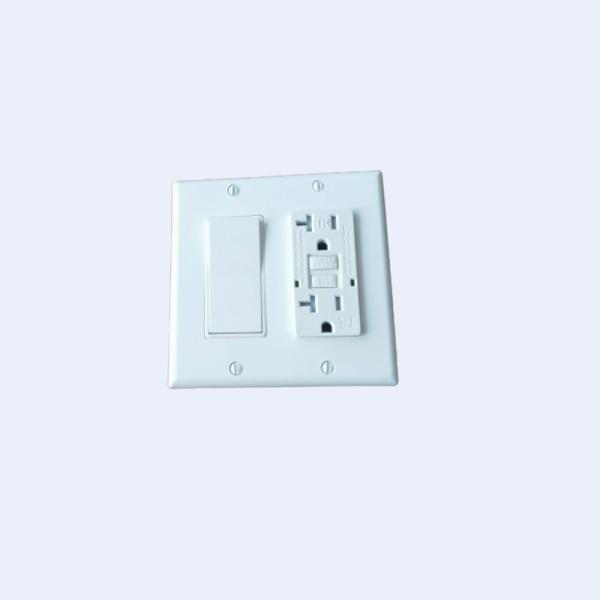 One Gang Five Pole Silver RUFFIN Wall Socket Switch PreFAB Finish