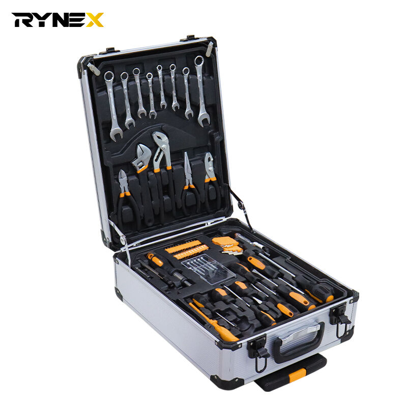 187 Pieces Trolley Case Hand Tool Box Set