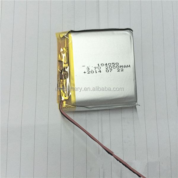 Li-polymer Rechargeable Battery 104050 Li Polymer Battery 3.7v
