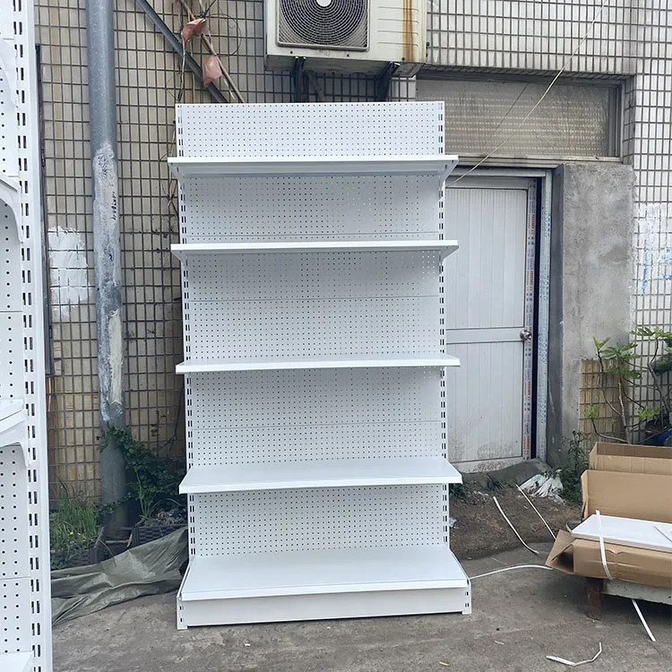 Фабрика на заказ цвет размера белый отверстие задней доски продуктовый магазин полки молока в порошке материнского и детского магазина полки