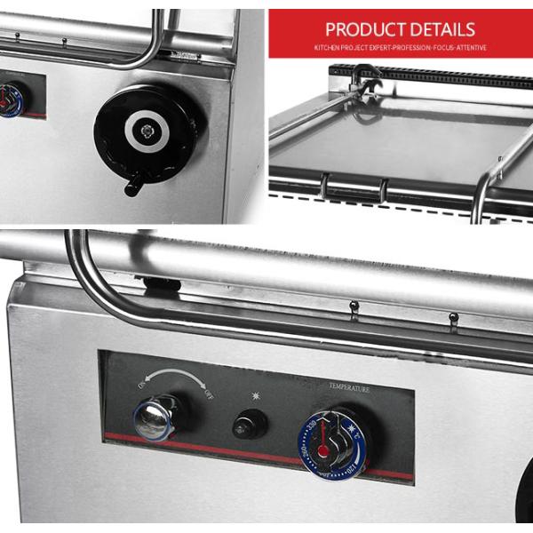 Galvanised Steel Pulse Ignition 80L Gas Tilting Braising Pan