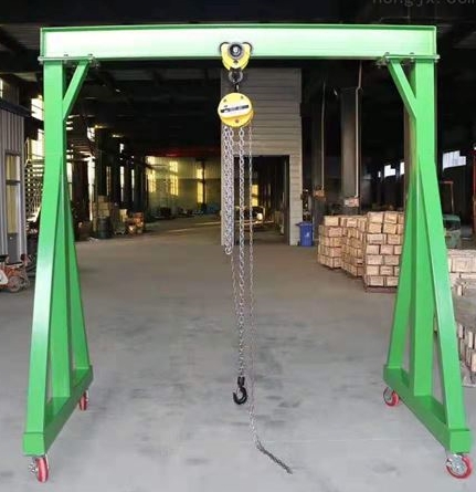High Strength Single Girder Gantry Crane 5T Q235B Manual Pushing With Hoists