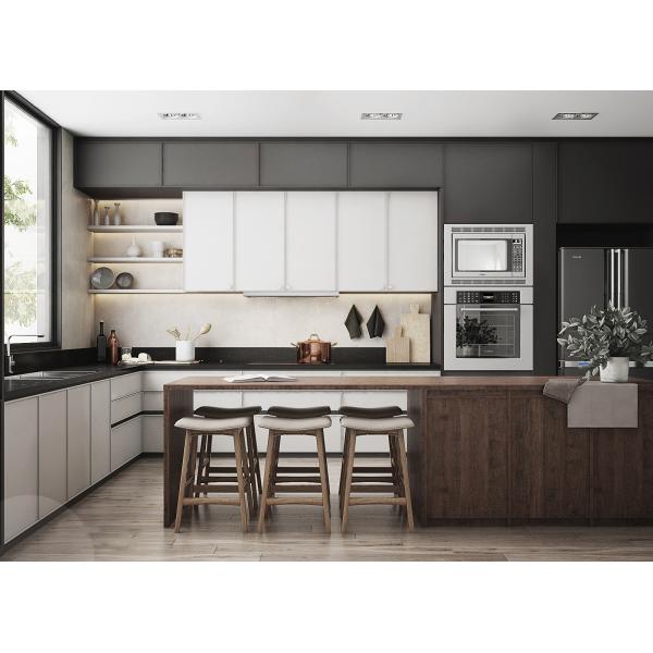 Shaker Door Type Foshan Factory Kitchen Manufacturer Matt White Kitchen Cabinet