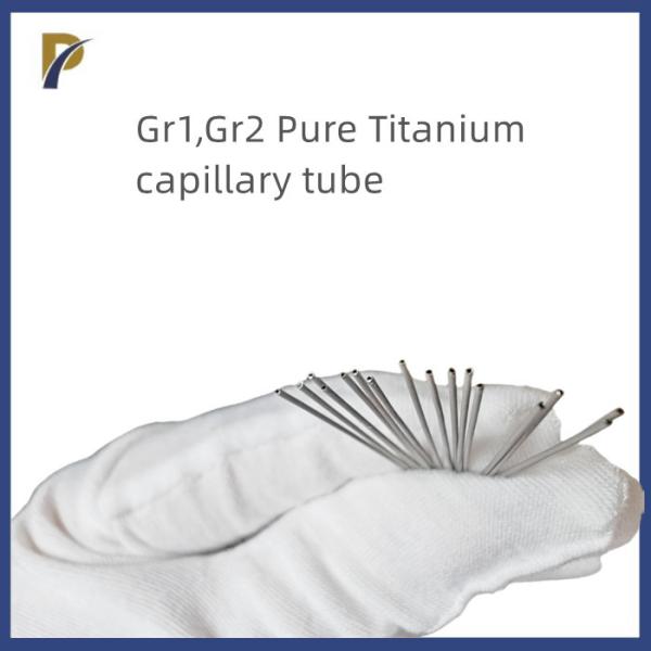 Gr1 OD0.4mm ID0.2mm Tubos de Titânio puro Tubos de Titânio capilares para dispositivos médicos