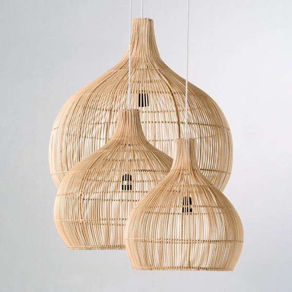 Vintage Rattan Pendant Lights Hand-woven Rattan Hanging Lamp Lights for Living Room Decoration Light(WH-WP-23)
